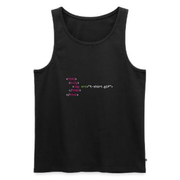 Programmierer - Männer Premium Bio Tank Top - Schwarz - Vorne - Michal (187cm)