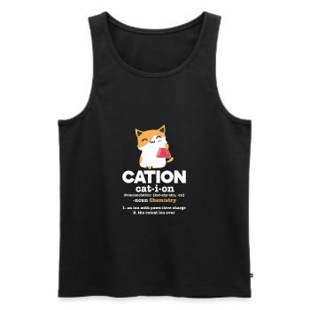 Chemie Katze - Männer Premium Bio Tank Top - Schwarz - Vorne - AI Model Male 178 light (178cm)