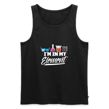Chimie - Débardeur bio Premium Homme - noir - Devant - Michal (187cm)