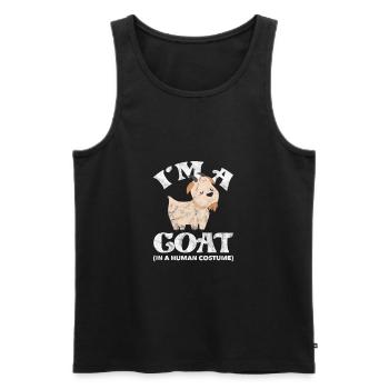 Goat - Men's Premium Organic Tank Top - black - Front - AI Model Male 178 light (178cm)