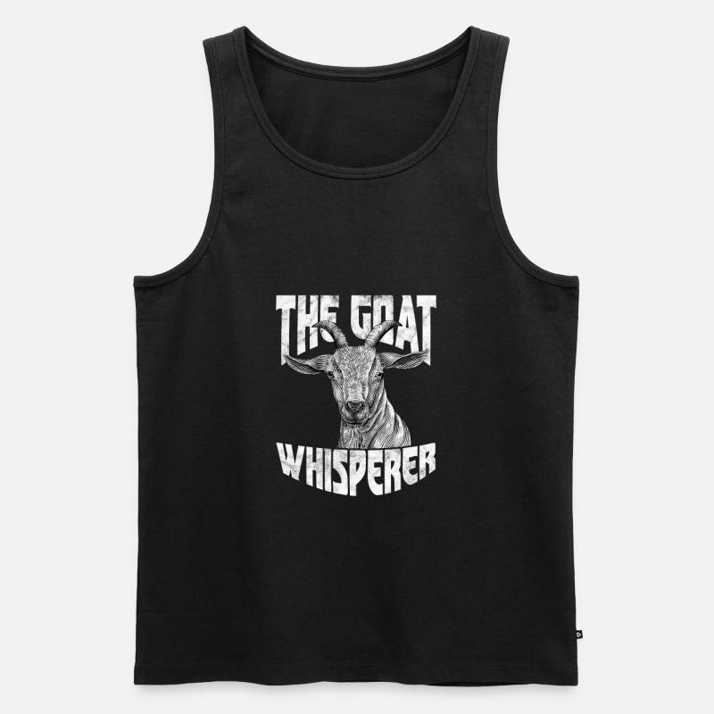 Ziege - Männer Premium Bio Tank Top - Schwarz
