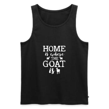 Goat Farm Farmer Goats Farmer Gift - Men's Premium Organic Tank Top - black - Front - AI Model Male 178 light (178cm)
