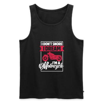 Biker - Männer Premium Bio Tank Top - Schwarz - Vorne - Michal (187cm)