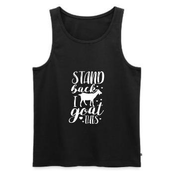 Goat Farm Farmer Goats Farmer Gift - Men's Premium Organic Tank Top - black - Front - AI Model Male 178 light (178cm)