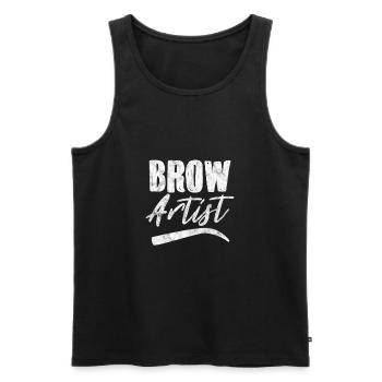 Augenbrauen Augenbraue Kosmetikerin Geschenk - Männer Premium Bio Tank Top - Schwarz - Vorne - Michal (187cm)