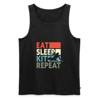 Kitesurfen - Männer Premium Bio Tank Top - Schwarz - Vorne - Michal (187cm)