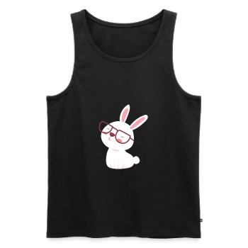 Hare - Men's Premium Organic Tank Top - black - Front - AI Model Male 178 light (178cm)