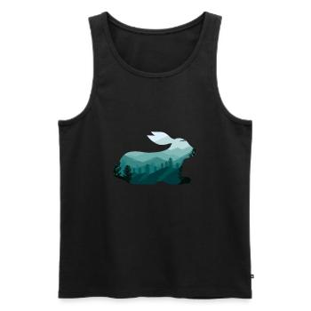 Hare - Men's Premium Organic Tank Top - black - Front - AI Model Male 178 light (178cm)