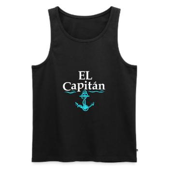 Capitaine - Débardeur bio Premium Homme - noir - Devant - Michal (187cm)