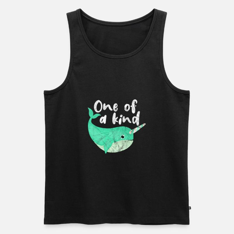 Narwal - Männer Premium Bio Tank Top - Schwarz