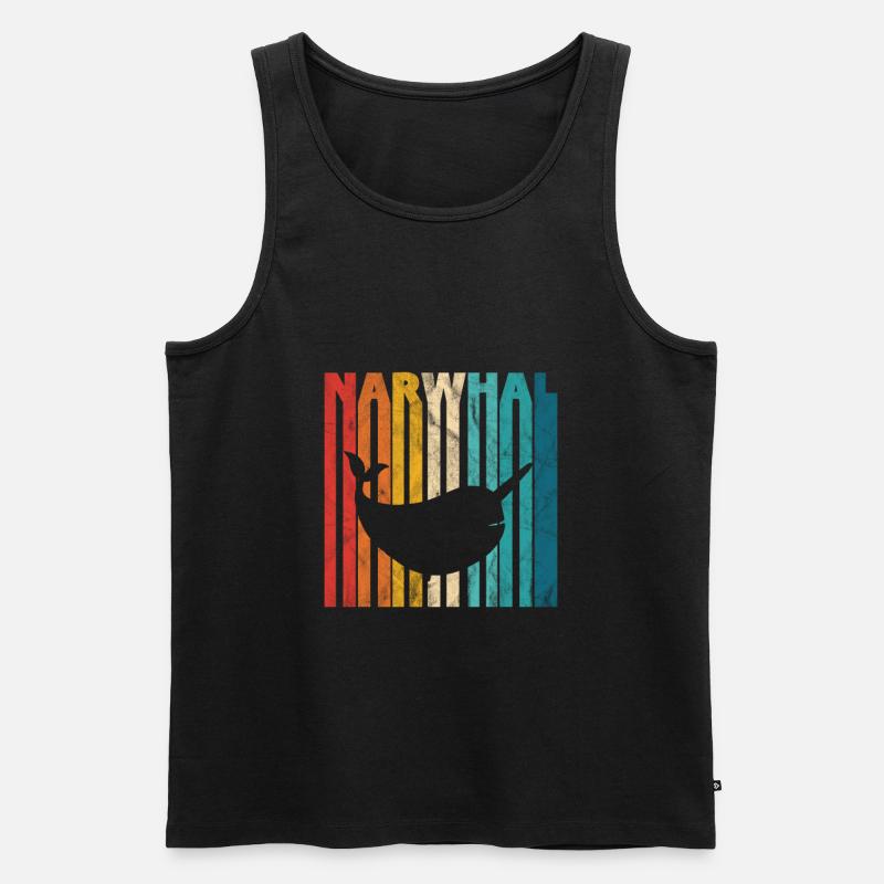 Narwal - Männer Premium Bio Tank Top - Schwarz
