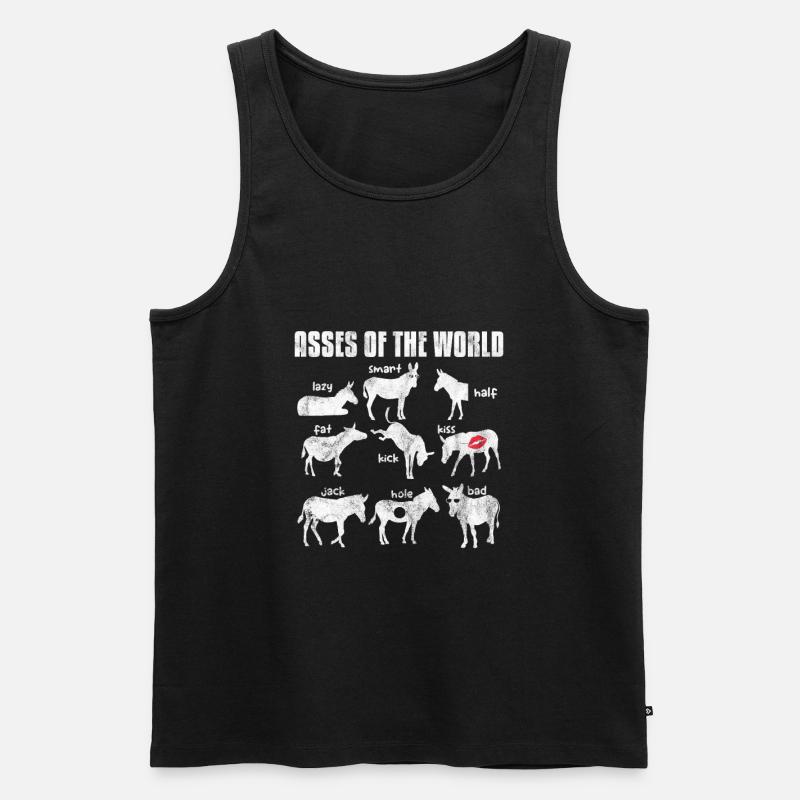 Esel - Männer Premium Bio Tank Top - Schwarz