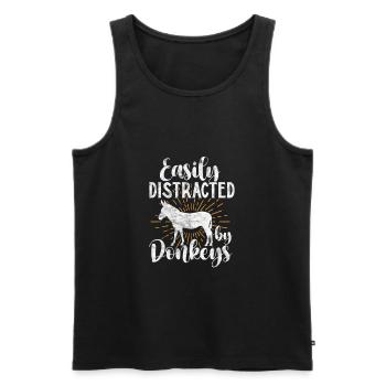 Donkey - Men's Premium Organic Tank Top - black - Front - AI Model Male 178 light (178cm)