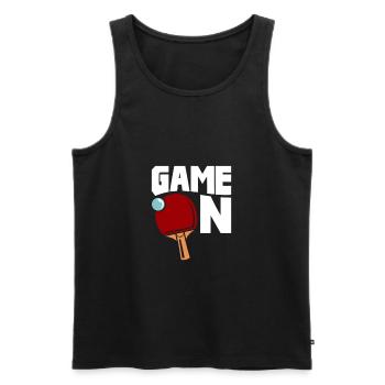 Ping-Pong Tennis de table Ping Pong Ping Pong Cadeau - Débardeur bio Premium Homme - noir - Devant - AI Model Male 178 light (178cm)