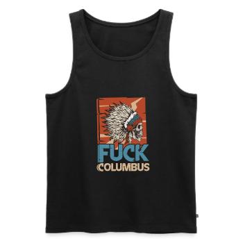 Indian - Men's Premium Organic Tank Top - black - Front - AI Model Male 178 light (178cm)