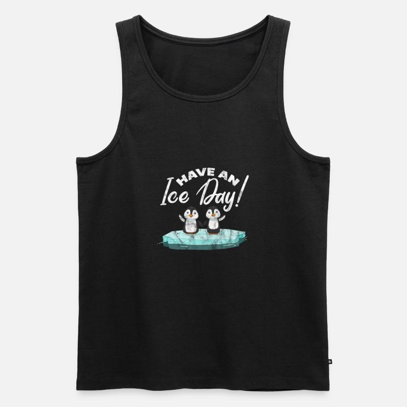 Pinguin - Männer Premium Bio Tank Top - Schwarz
