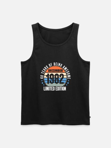 December 1982 - Men's Premium Organic Tank Top - black