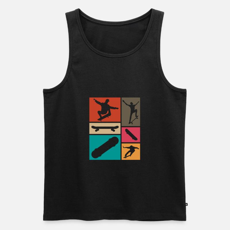 Skateboard - Männer Premium Bio Tank Top - Schwarz