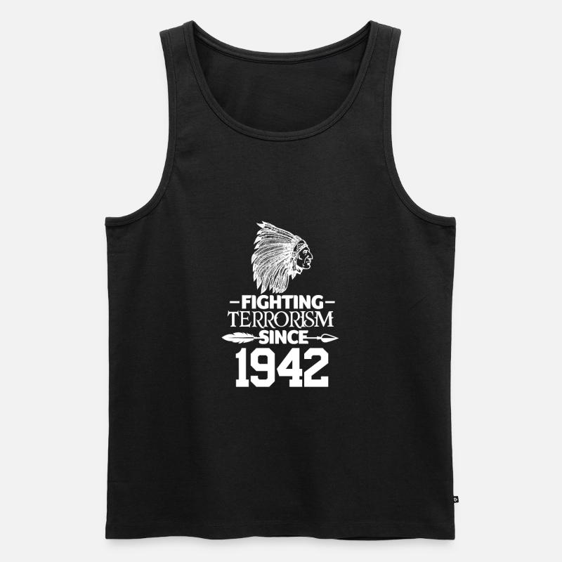 Indianer - Männer Premium Bio Tank Top - Schwarz