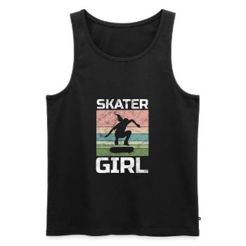 Skateboard Skater Fille Skate Skate Cadeau - Débardeur bio Premium Homme - noir - Devant - AI Model Male 178 light (178cm)
