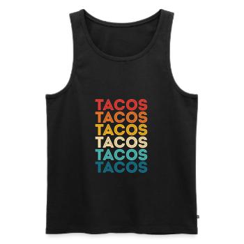 Taco - Männer Premium Bio Tank Top - Schwarz - Vorne - AI Model Male 178 light (178cm)