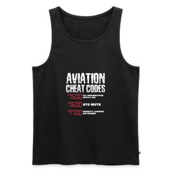 Pilot Flugzeug Fliegen Flieger Geschenk - Männer Premium Bio Tank Top - Schwarz - Vorne - Michal (187cm)