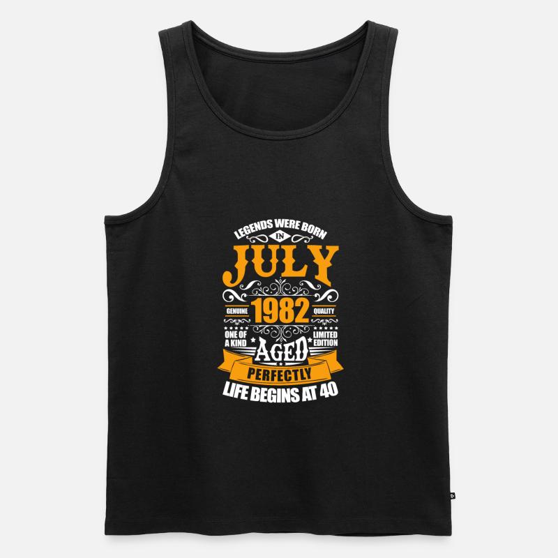 Juli 1982 - Männer Premium Bio Tank Top - Schwarz