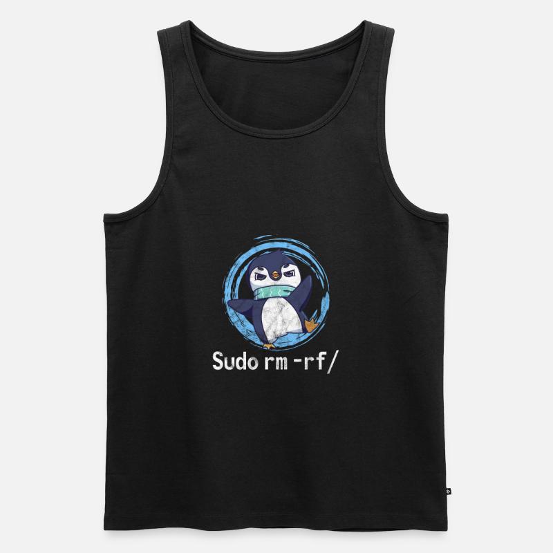 Pinguin - Männer Premium Bio Tank Top - Schwarz