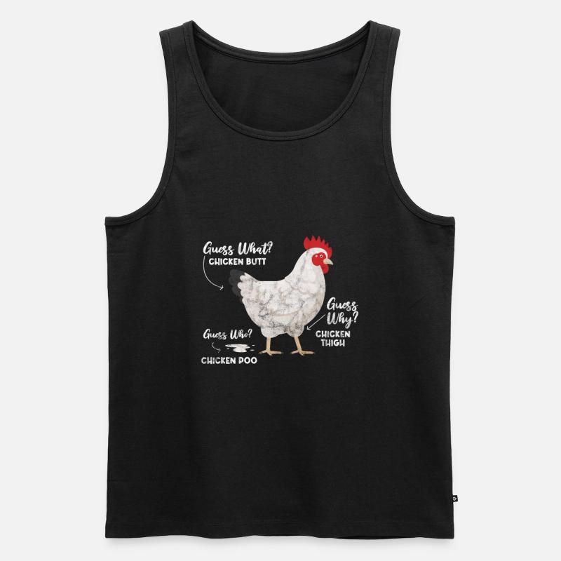 Huhn - Männer Premium Bio Tank Top - Schwarz