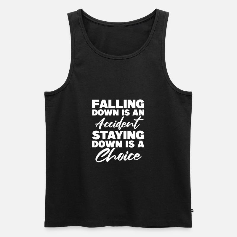 Motivation - Männer Premium Bio Tank Top - Schwarz