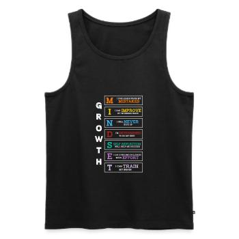Motivation - Men's Premium Organic Tank Top - black - Front - AI Model Male 178 light (178cm)