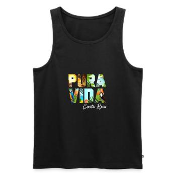 Costa Rica - Men's Premium Organic Tank Top - black - Front - Michal (187cm)