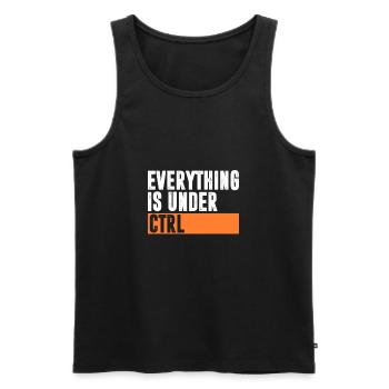 Computer - Men's Premium Organic Tank Top - black - Front - AI Model Male 178 light (178cm)