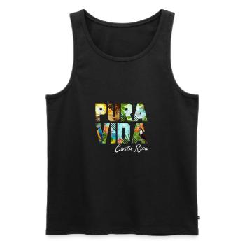 Costa Rica Urlaub Mittelamerika Pura Vida Geschenk - Männer Premium Bio Tank Top - Schwarz - Vorne - AI Model Male 178 light (178cm)