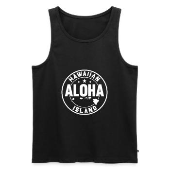 Hawaï - Débardeur bio Premium Homme - noir - Devant - Michal (187cm)