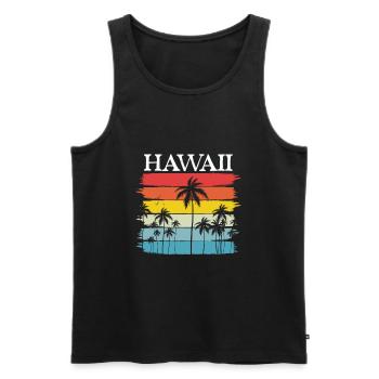 Hawaii - Männer Premium Bio Tank Top - Schwarz - Vorne - Michal (187cm)