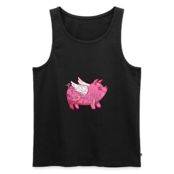 Pig Pig PigLet Sow Pigs Gift - Men's Premium Organic Tank Top - black - Front - Michal (187cm)