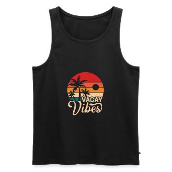 Plage - Débardeur bio Premium Homme - noir - Devant - Michal (187cm)
