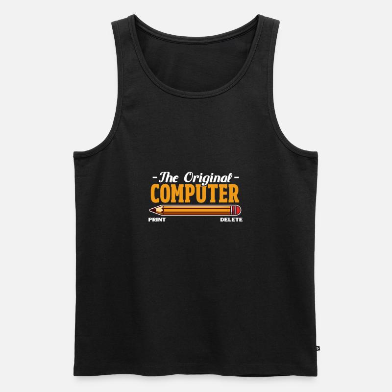 Computer - Männer Premium Bio Tank Top - Schwarz