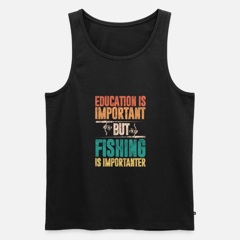 Angler - Männer Premium Bio Tank Top - Schwarz
