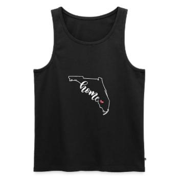 Floride Usa Miami America Cadeau de voyage de vacances - Débardeur bio Premium Homme - noir - Devant - AI Model Male 178 light (178cm)