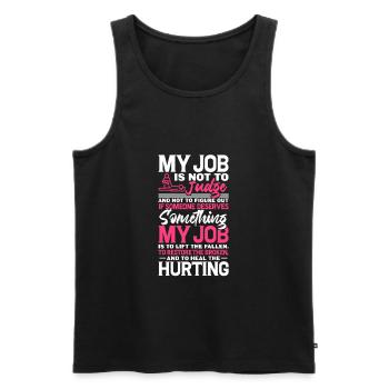 Physiotherapist - Men's Premium Organic Tank Top - black - Front - AI Model Male 178 light (178cm)