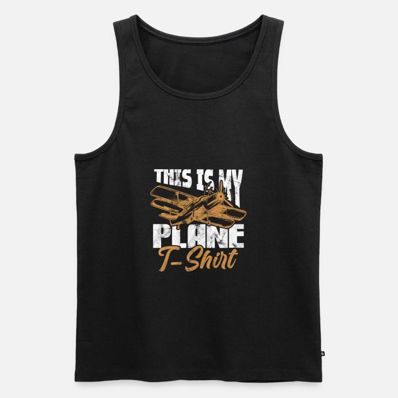 Pilot - Männer Premium Bio Tank Top - Schwarz