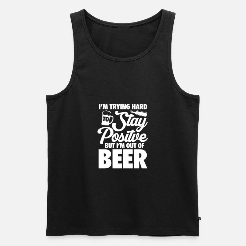 Bier - Männer Premium Bio Tank Top - Schwarz