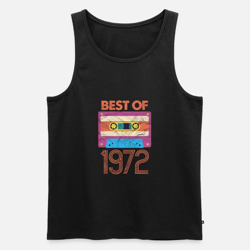 1972 - Männer Premium Bio Tank Top - Schwarz