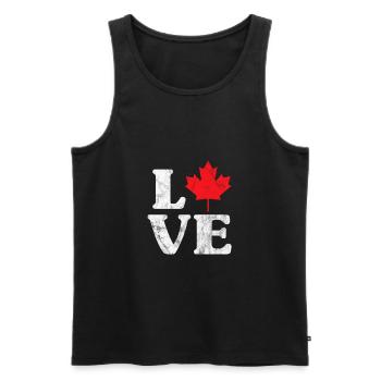 Canada Maple Leaf Flag Canada Vancouver Cadeau - Débardeur bio Premium Homme - noir - Devant - Michal (187cm)