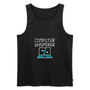 Computer Nerd Programmeur PC Cadeau informatique - Débardeur bio Premium Homme - noir - Devant - Michal (187cm)
