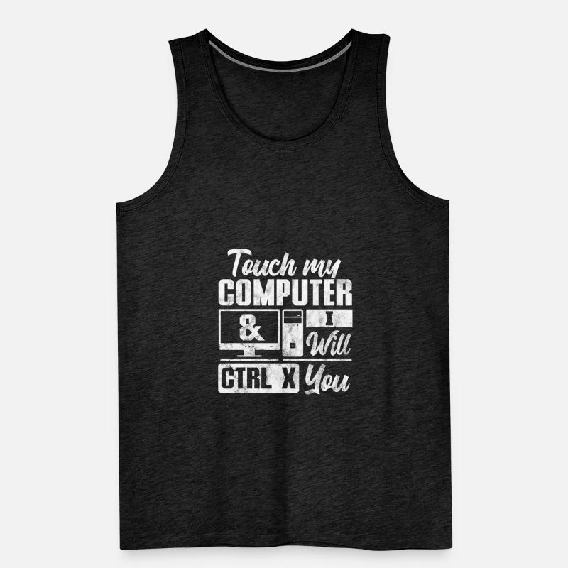 Computer Nerd PC Programmierer Informatik Geschenk Männer Premium Bio Tank Top