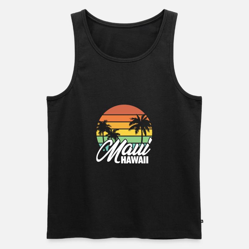 Hawaii Maui - Männer Premium Bio Tank Top - Schwarz