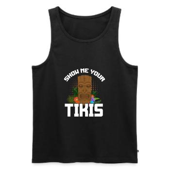 Hawaii - Männer Premium Bio Tank Top - Schwarz - Vorne - Michal (187cm)